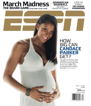 Tehotná Candace Parker na titulke ESPN The Magazine