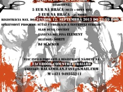 V sobotu v Banskej Bystrici Streetball BB
