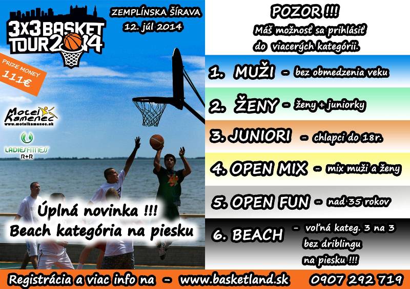 V sobotu Summer Streetball na Zemplínskej Šírave