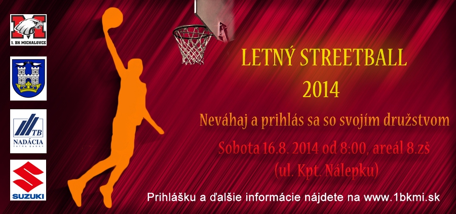 V sobotu v Michalovciach Letný streetball 2014