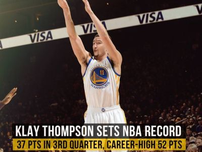 Thompson stanovil rekord NBA, nastrieľal 37 bodov za štvrtinu!