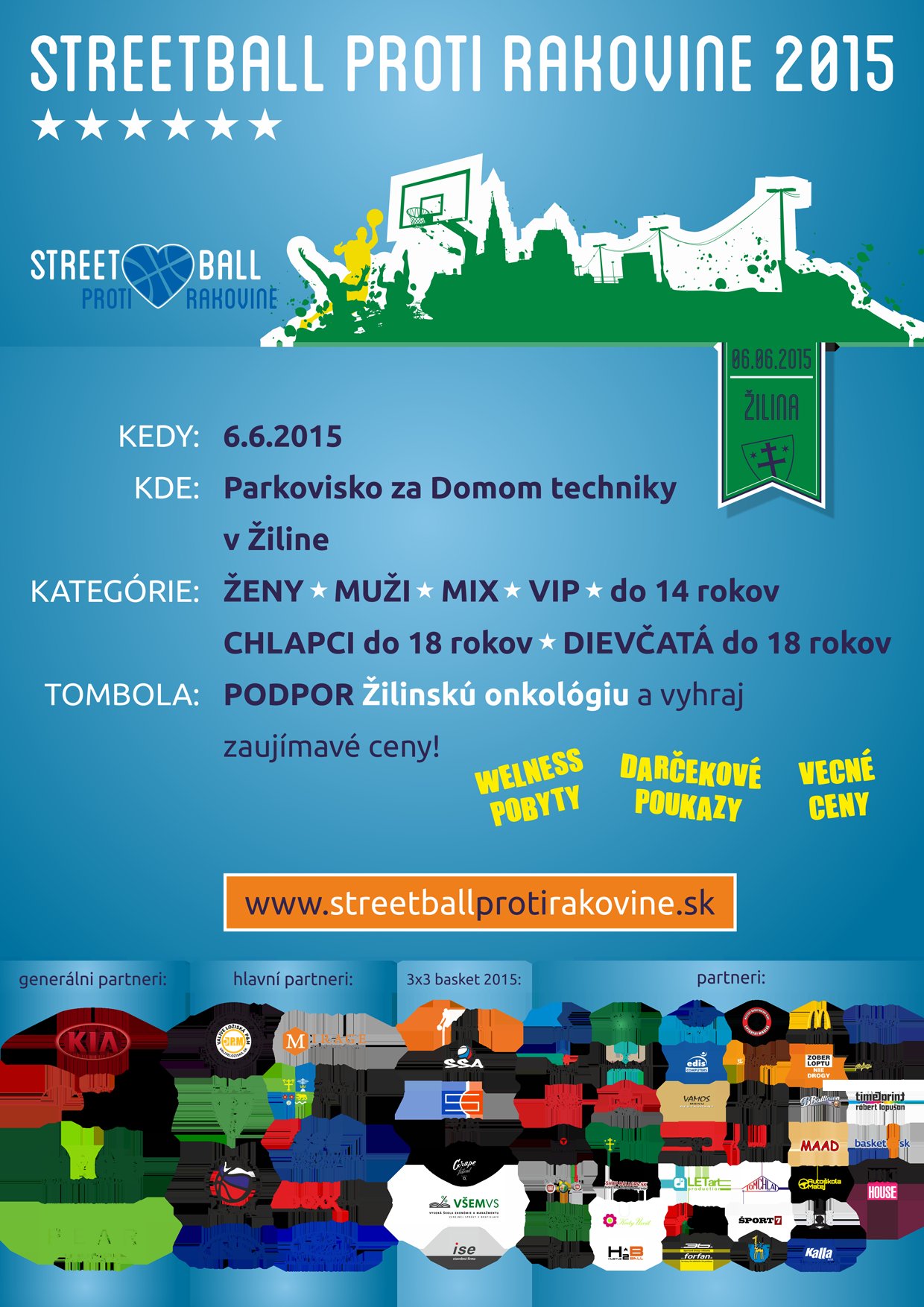 V sobotu v Žiline Streetball proti rakovine