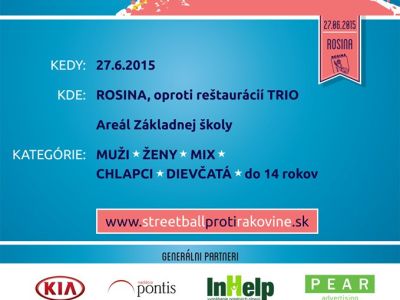 V sobotu Rosina Streetball Cup 2015