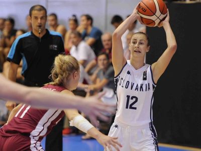 Slovenky prehrali s Lotyšskom tesne 56:57
