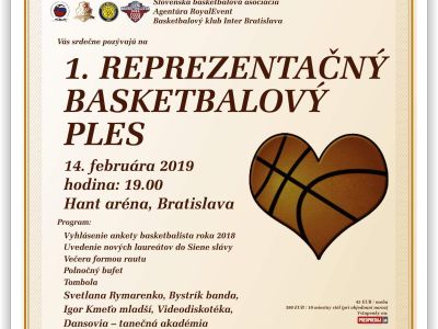 Prvý reprezentačný basketbalový ples ako súčasť bojov o Slovenský pohár