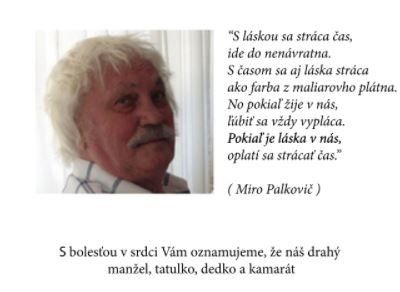 Zomrel bývalý hráč a prezident Baníka Cígeľ Prievidza Miroslav Palkovič